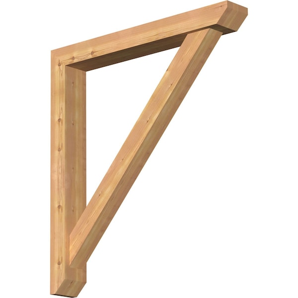 Ekena Millwork Traditional Slat Smooth Bracket w/ Offset Brace, Western Red Cedar, 5 1/2"W x 40"D x 44"H BKT0604X40X44TRA06SWR - main